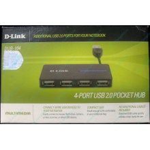 Карманный USB 2.0 концентратор D-Link DUB-104 в Сургуте, USB хаб DLink DUB104 (Сургут)