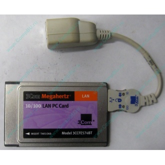 Сетевая карта для ноутбука 3COM Mehahertz 3CCFE574BT (PCMCIA) - Сургут